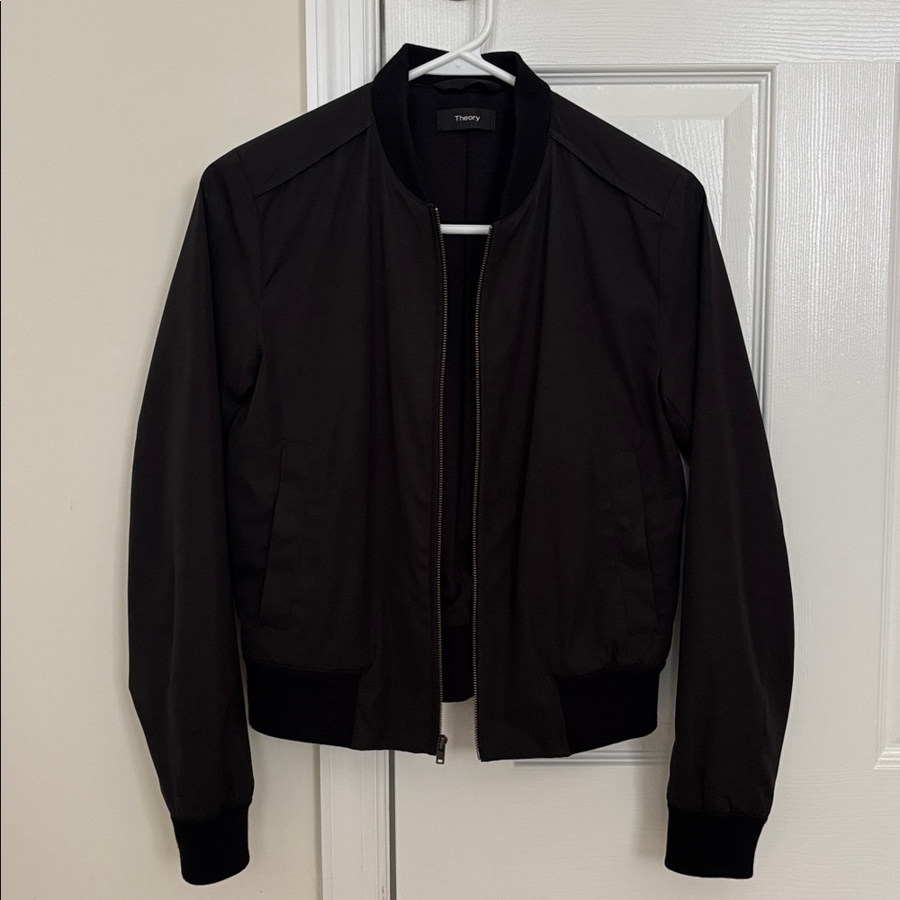 Theory Black Bomber Jacket